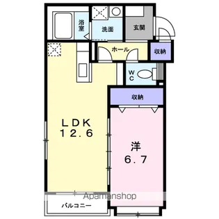 リッシュ リヴィエール【4階】の間取り